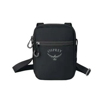 OSPREY Recycled Polyester Shoulder Bag, Crossbody Bag Regular Unisex Black