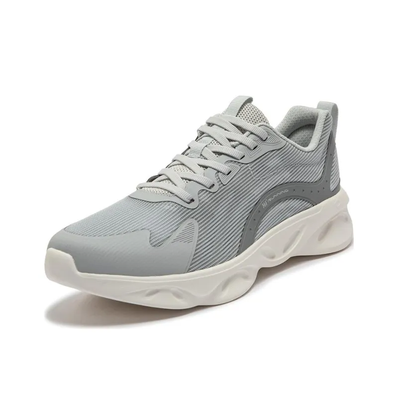 361° Abrasion Resistant Low Top Running Shoes Men's Gray-1