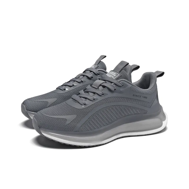 AOKANG Cushioning Coverage Height Increasing Lightweight Breathable Low Top Outdoor Shoes Men's Gray-3