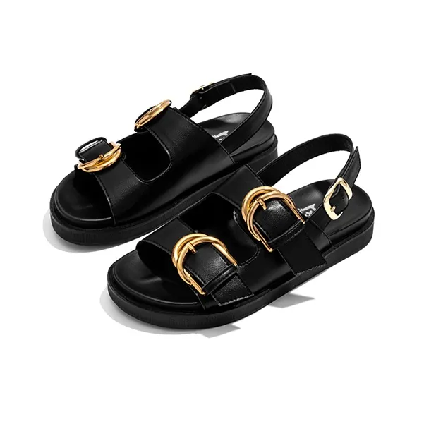 Old Meow One Strap Sandals 4cm Women's Black-3