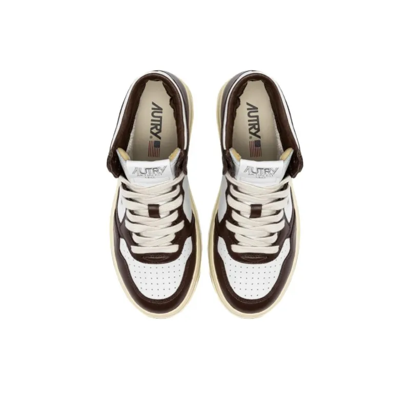 AUTRY Medalist High-Top Skateboard Shoes Men's White Umber-2