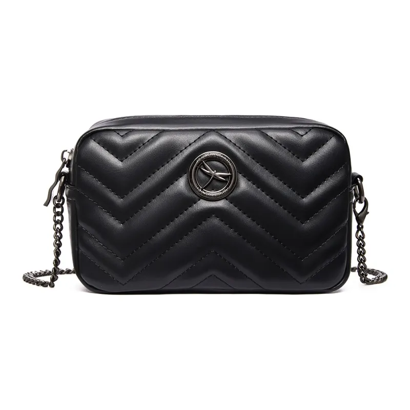 RED DRAGONFLY Polyurethane With Synthetic Leather Shoulder Bag Regular Women's Black/Ecru/White-0