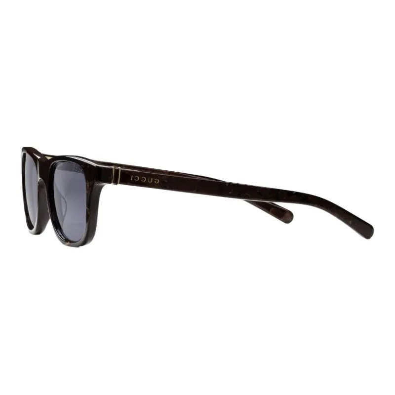 GUCCI Metal Square Sunglasses Men's Brown-0