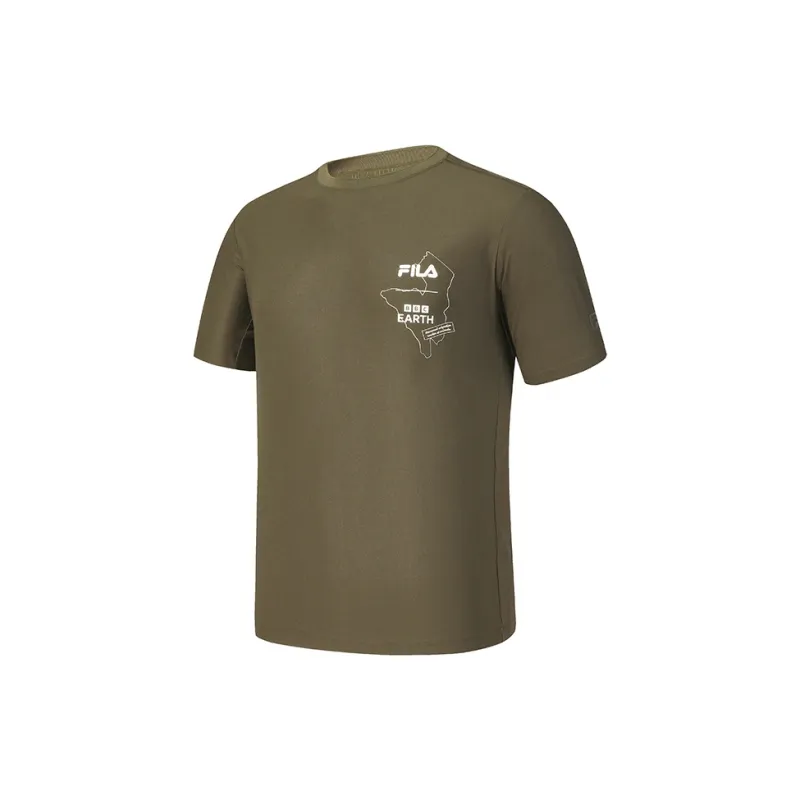 FILA x BBC EARTH T Shirt Men Chestnut-1