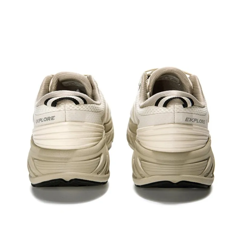 Erke Durable Breathable Low Top Trail Running Shoes Men's Beige Brown-3