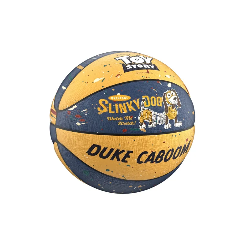 Disney Toy Story Series Microfiber Leather Basketball Blue Yellow Size 7 Training Unisex-2
