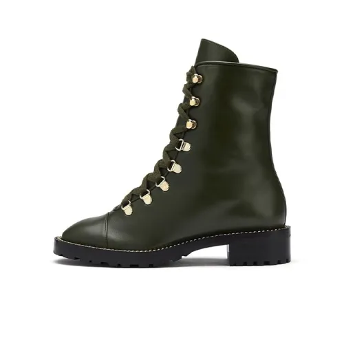 Stuart Weitzman Ankle Boots Women's Mid-Top Olive Green