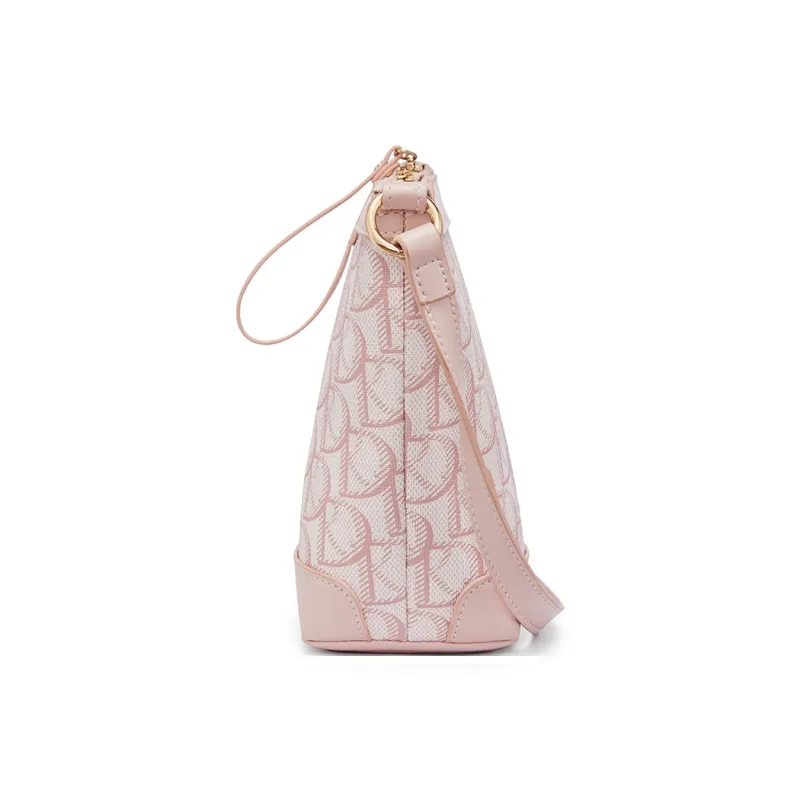 RED DRAGONFLY PVC Shoulder Bag, Crossbody Bag Women's Cherry Blossom Pink/Coffee-3