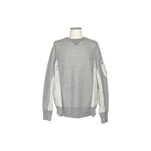 Sacai Sweatshirts Men Light Gray