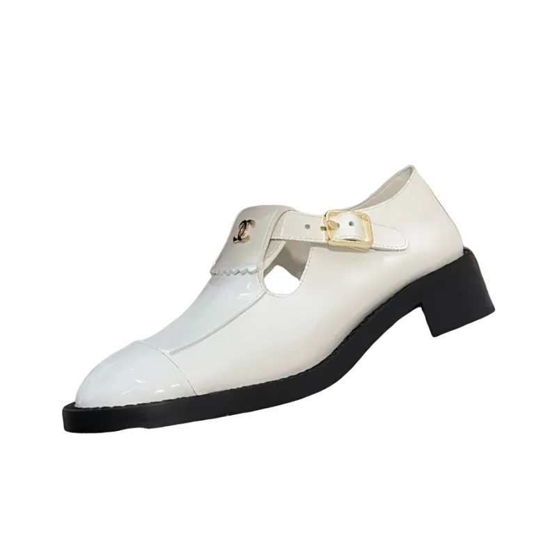 CHANEL Casual Single Shoes Women's Beige-2