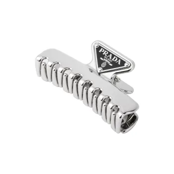 PRADA Triangle logo Claw Clip