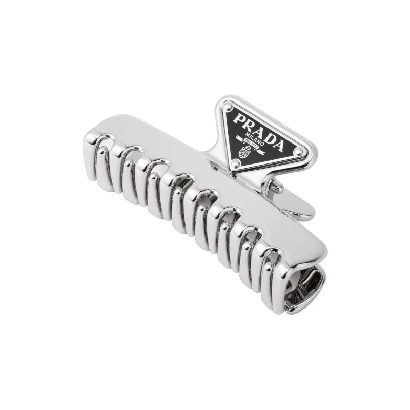 PRADA Triangle logo Claw Clip-0