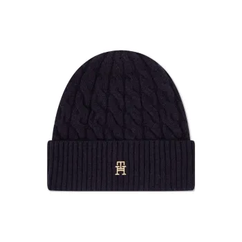 Tommy Hilfiger Logo-plaque Ribbed Knit Beanie