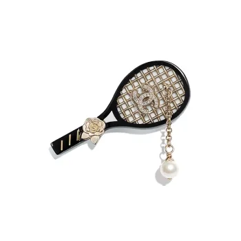 CHANEL Brooches Women's Gold Black