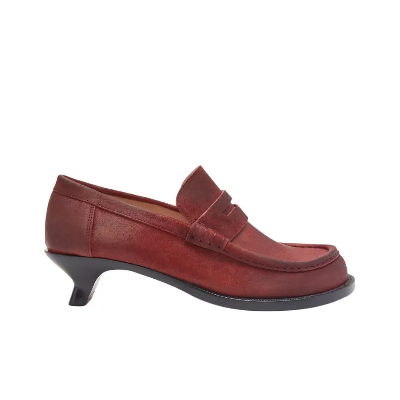 LOEWE Campo Loafers 4cm Women's Red-1