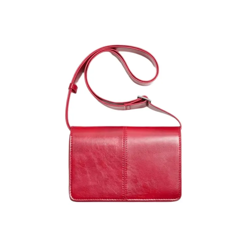 ZARA PU Shoulder Bag Crossbody Bag Regular Men's Red-0