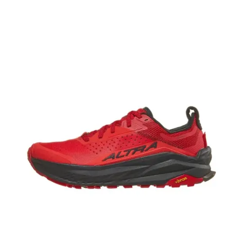 Altra OLYMPUS 6 Anti Slip Wear Resistant Low Top Trail Running Shoes Men's Red Black