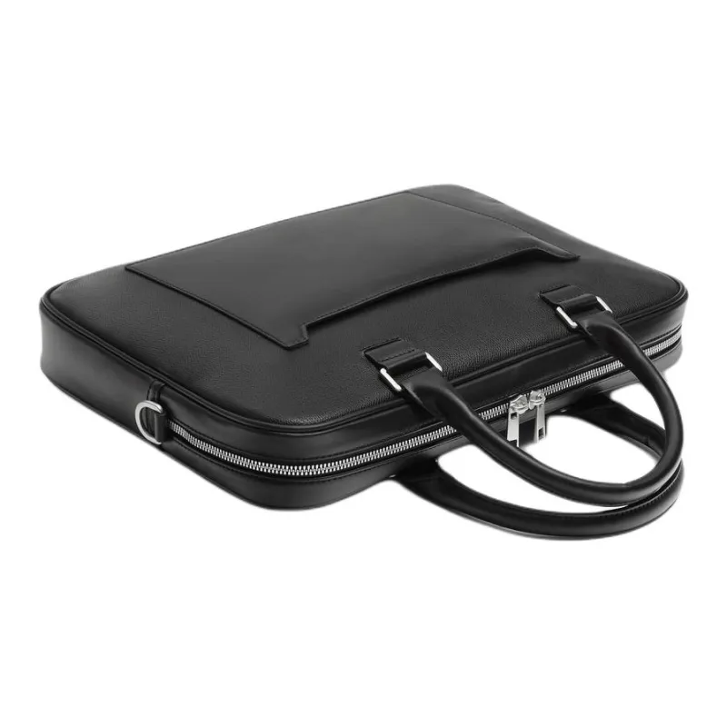 ZARA PU One Shoulder Crossbody Portable Briefcases Men's Black-1