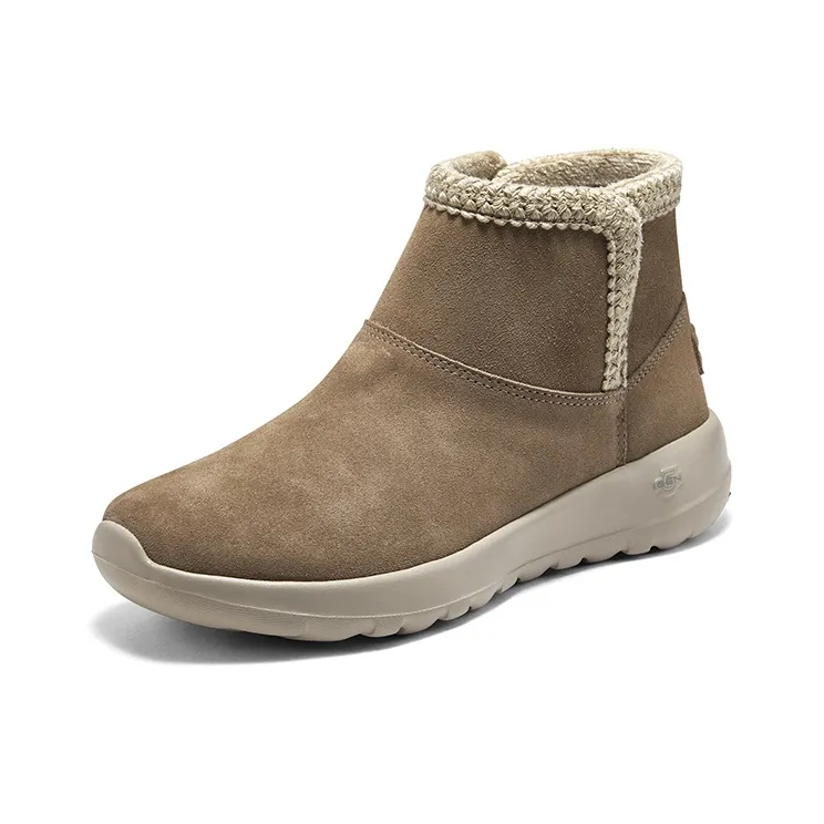 Skechers ON THE GO Abrasion Resistant Short Snow Boots Women's Tan-2