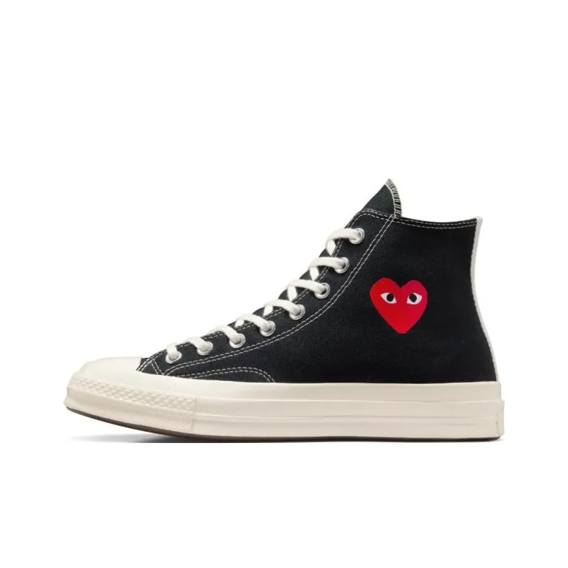 Converse Chuck Taylor All Star 70 Hi Comme Des Garcons PLAY Single Heart Black-0