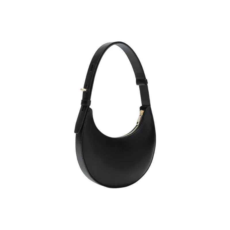 Furla Delizia Leather One Shoulder Handbag Mini Women's Black-1