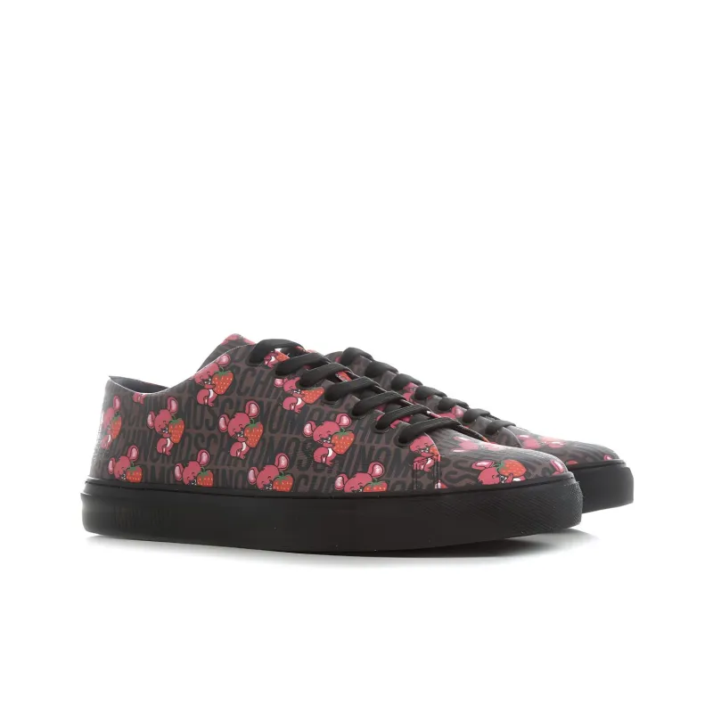 MOSCHINO Logo-print Low-top Sneakers-2