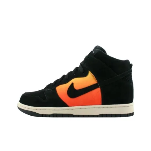 Nike Dunk High Skateboard Shoes Men High-Top Black/Orange