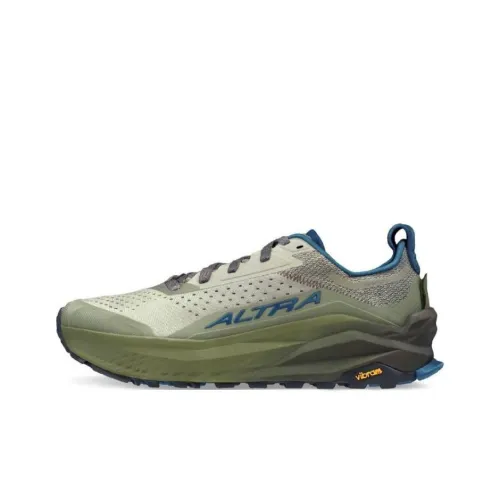 Altra Anti Slip Wear Resistant Low Top Trail Running Shoes Unisex Beige Green