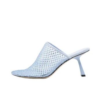 STUDIO AMELIA Closed Toe Slippers 8cm Women's Blue
