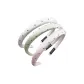 Slim Polka Dot Headband-Green+Pink+White