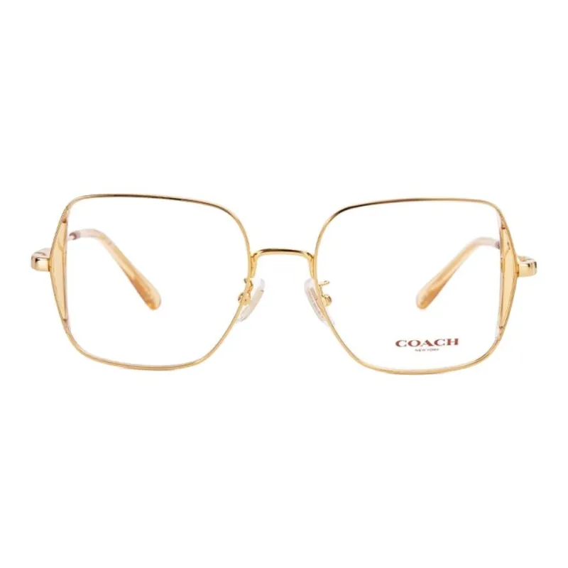 COACH Metal Irregular Shape Eyeglass Frames Women's Gold-2