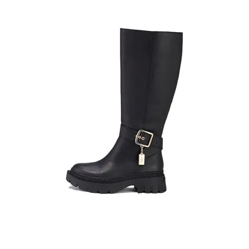 COACH Knee-high Boots Women's Black