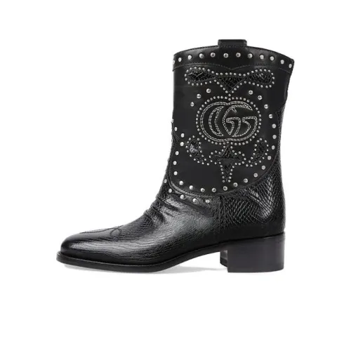 GUCCI Double G Leather Boots