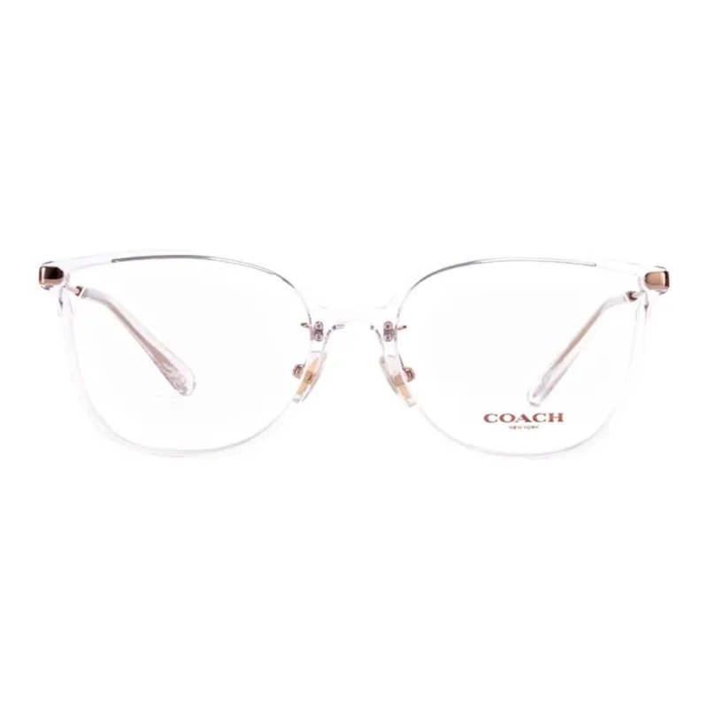 COACH Plate Frame Irregular Shape Eyeglass Frames Unisex Transparent-1