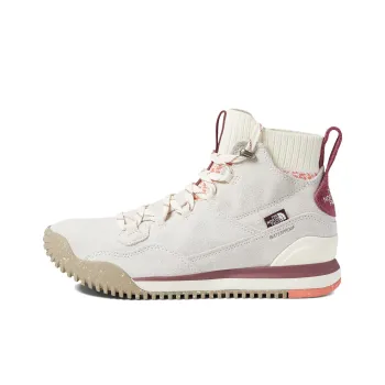 THE NORTH FACE Wear-Resistant Waterproof And Breathable High-Top Hiking Shoes Men's White Gray