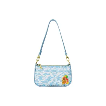 MACK JODAER Synthetic Leather Shoulder Bag Regular Women's Light Blue