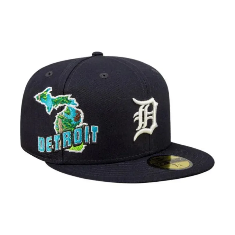 New Era Cotton Wool Blend Baseball Caps Unisex Marine Blue-2