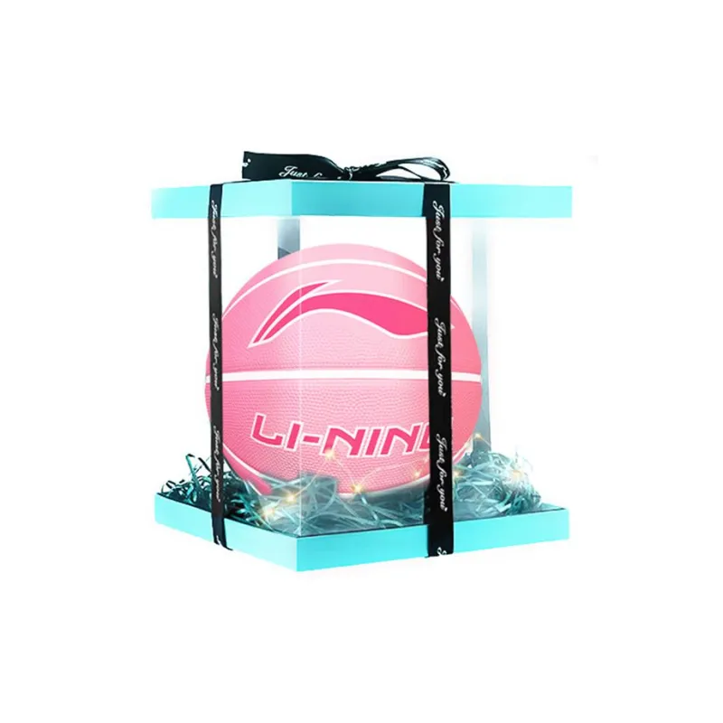 LiNing Rubber Basketball Pink Size 7 Training Unisex-7