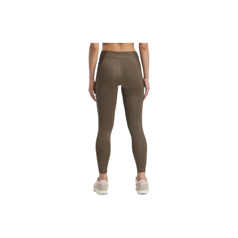 Reebok Yoga High-Waisted Performance Rib Leggings Leggings Women's Taupe-1