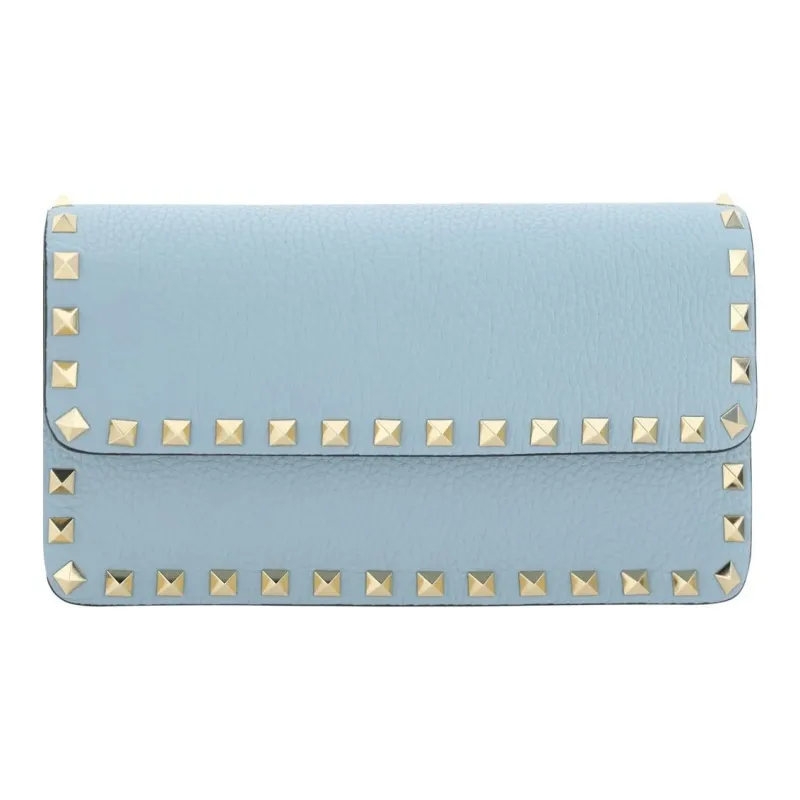 Garavani Rockstud Foldover Top Clutch Bag-0