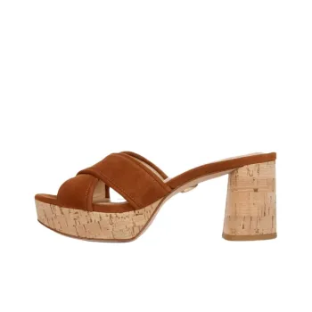VERONICA BEARD Slide Slippers 7cm Women's Caramel