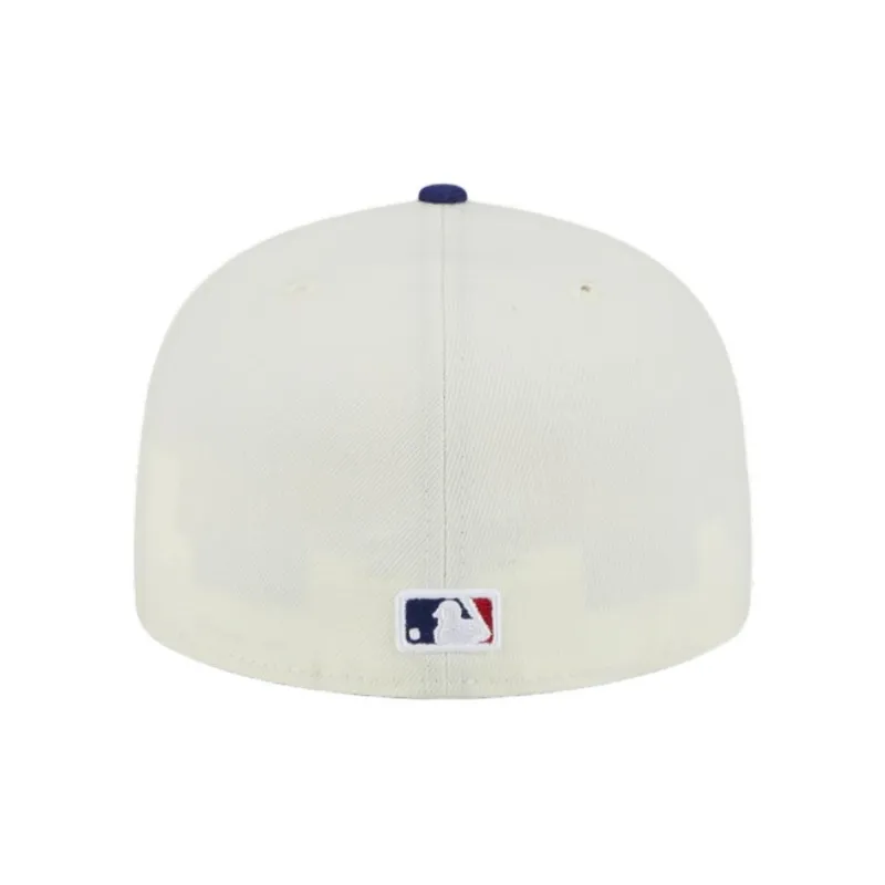 New Era Polyester, Cotton Baseball Caps Men's Beige/Marine Blue-5