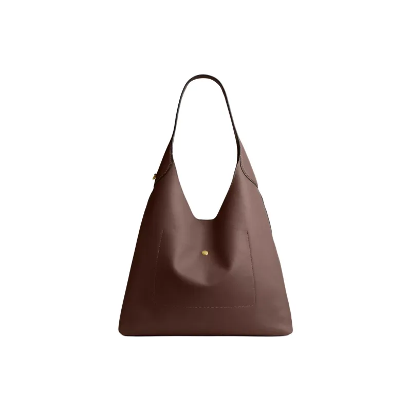COACH Brooklyn Natural Grain Leather Hobo Bag, Handbag, Shoulder Bag Women's Brass With Maple-2