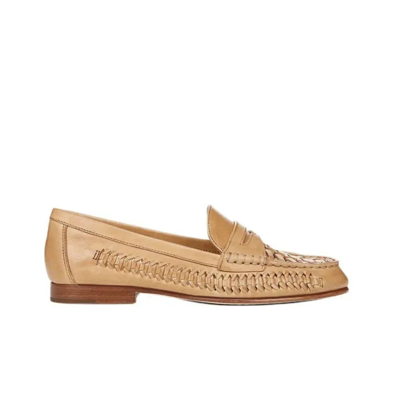 VERONICA BEARD Penny Loafers Women's Beige-1