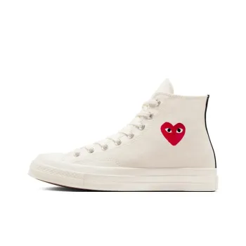 Converse Chuck Taylor All Star 70 Hi Comme Des Garcons PLAY Single Heart Milk