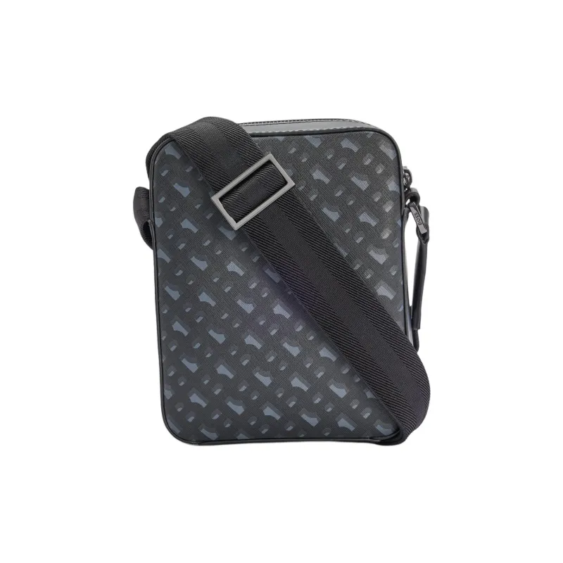 HUGO BOSS Recycled Leather Reporter Bag Shoulder Bag Crossbody Bag Regular Men's Dark Gray-2