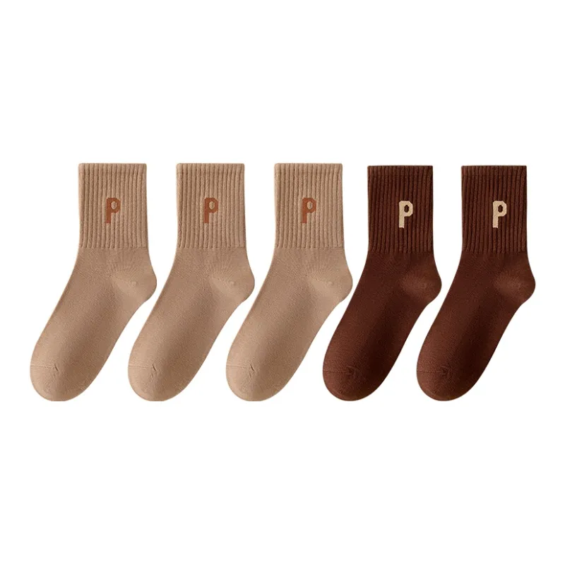 MIIOW Mid-Calf Socks Women's 5 Pack-8