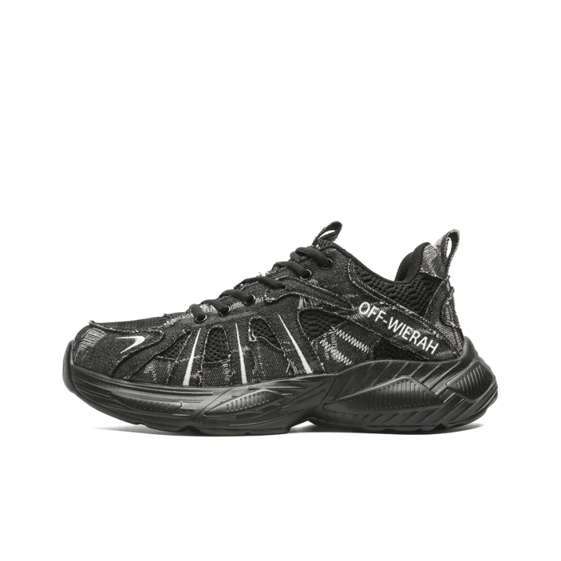 OFF-WIERAH Anti-Slip And Wear-Resistant Breathable Low-Top Chunky Sneakers Men's-1