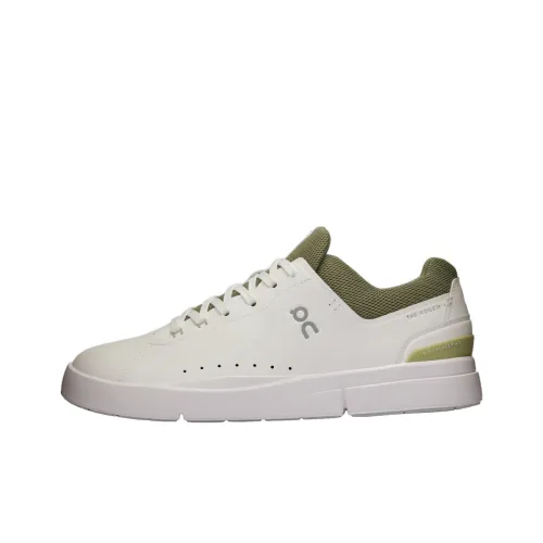 On THE ROGER Skateboard Shoes Men Low-Top White/Green