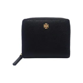 TORY BURCH Leather Wallet Mini Women's Black